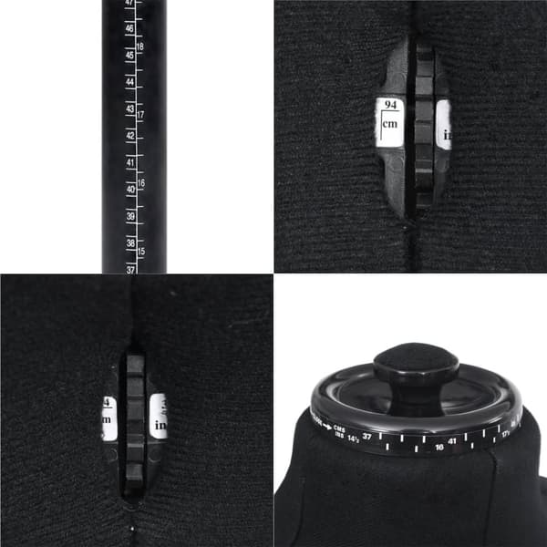 vidaXL justérbar gine str. 37-45 mand sort - Tøjopbevaring