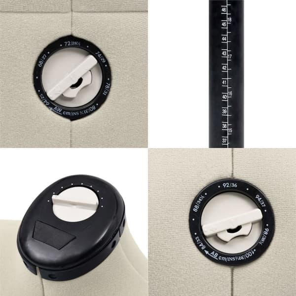 The Living Store Säädettävä mallinukke nainen kerma S koko 33-40 -  Mallinuket & vaatetelineet