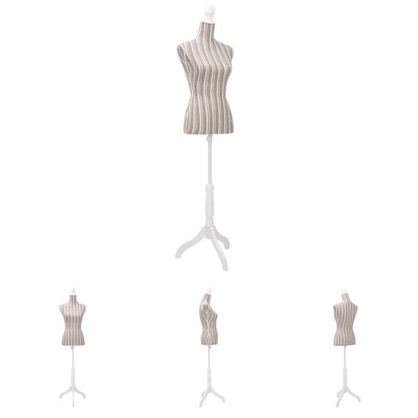 The Living Store damegine med striber hørstof -  Tøjopbevaring