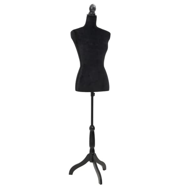 Tøjopbevaring - Living mannequin/gine damebuste sort
