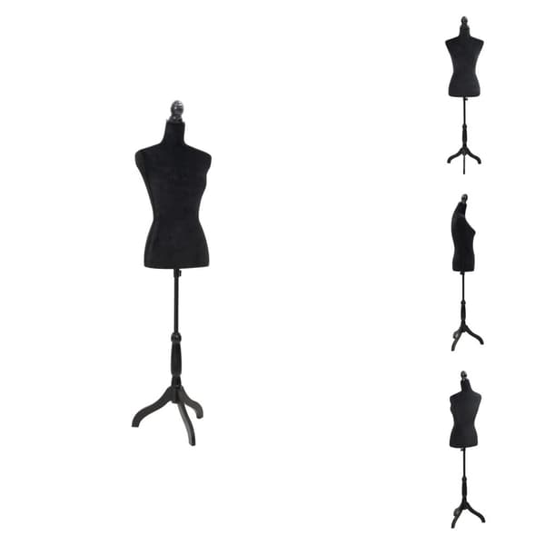 Tøjopbevaring - Living mannequin/gine damebuste sort