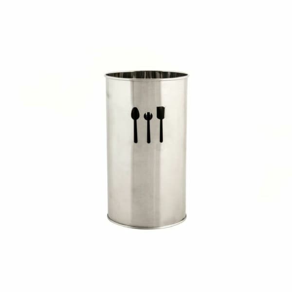 Bestickkorg DKD Home Decor Silvrig Rostfritt stål 10 x 10 x 18 cm