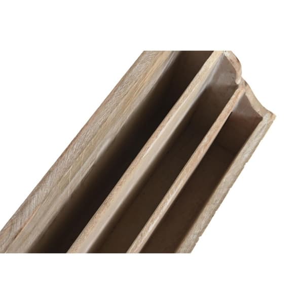Flerfunktionell förvaring DKD Home Decor Vit Naturell Mangoträ 32 x 13 x 21 cm 33 x 12 x 21 cm Blad (12 antal)
