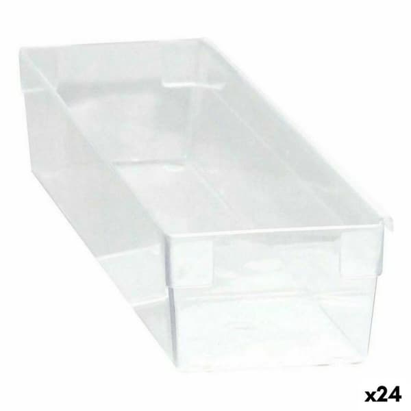 Allsidig låda Modulär Transparent 22,5 x 8 x 5,3 cm (24 antal)