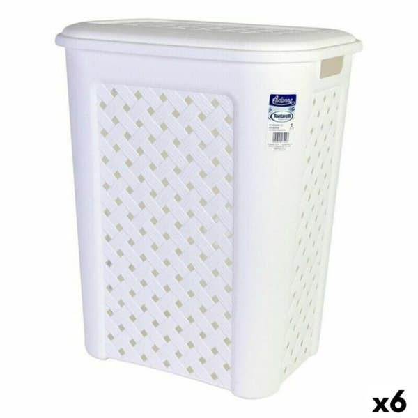 Tvättkorg Arianna Tontarelli 8105408_112 50 L Vit 44 x 35 x 55 cm (6 antal)