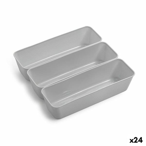 Lådorganiserare Dem Plast Flera användningsområden (3 Delar) (24 antal)