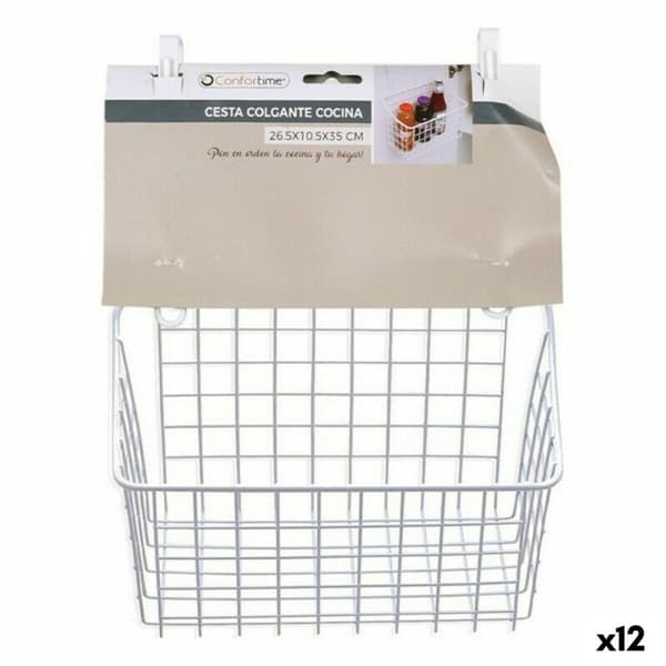 Multifunktionell korg Confortime Aluminium 7,5 x 12,5 x 24,5 cm (12 antal)