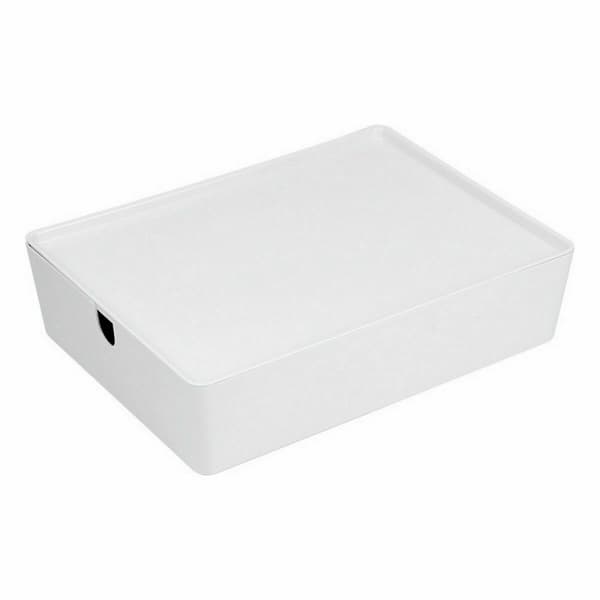 Stapelbar förvaringslåda Confortime Med lock 35 x 26 x 8,5 cm (8 antal)