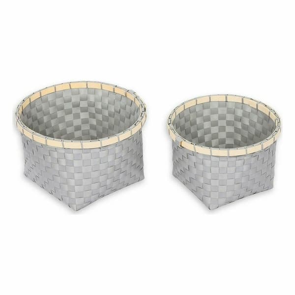 Multifunktionell korg Confortime Rund 26 x 26 x 17 cm 2 Delar (6 antal)