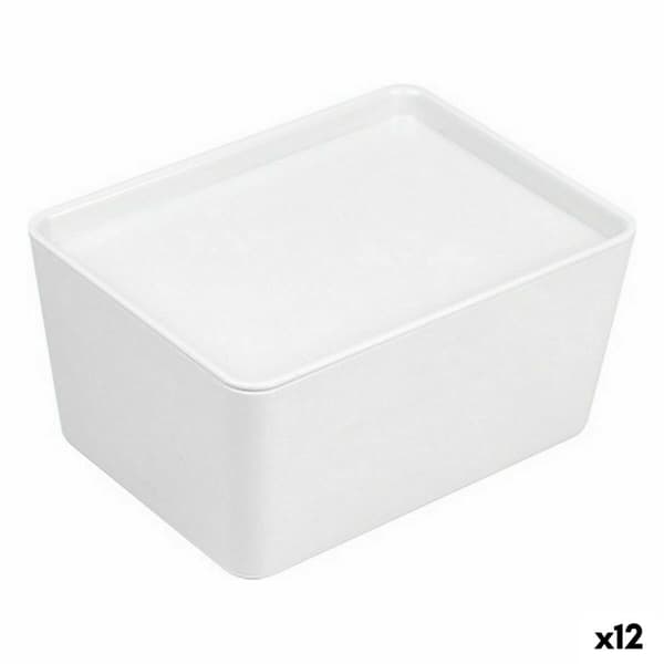 Stapelbar förvaringslåda Confortime Med lock 17,5 x 13 x 8,5 cm (12 antal)