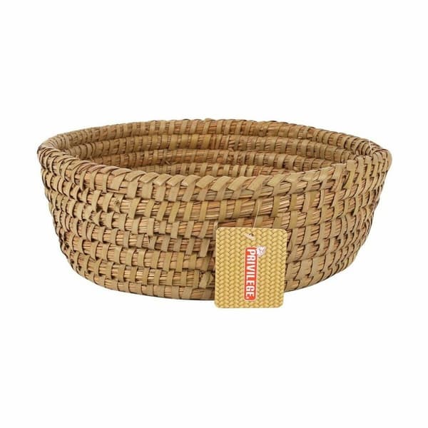 Multifunktionell korg Privilege Korne Brun vide Rund 27 x 27 x 9 cm (12 antal)