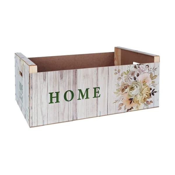Förvaringslåda Confortime Sweet Home Multicolour Trä Virágok 58 x 39 x 21 cm (3 antal)