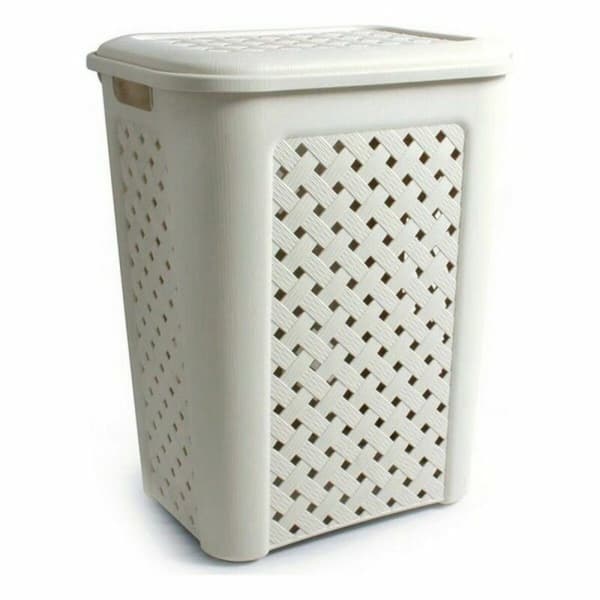 Tvättkorg Tontarelli Arianna Med lock Beige 43,5 x 33,5 x 55 cm (6 antal)
