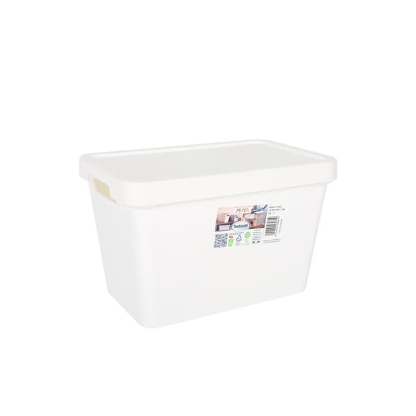 Förvaringslåda med lock Tontarelli Maya Vit 6,4 L 28 x 18 x 17,7 cm (12 antal)