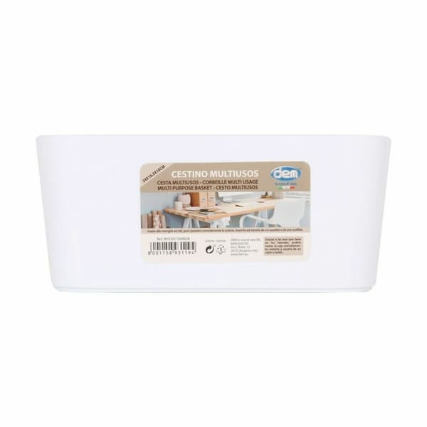 Multifunktionell korg Confortime Vit 24 x 16,5 x 10 cm (24 antal)