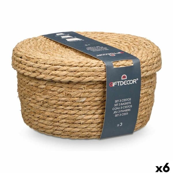 Korgset SY101703 Naturell Naturliga fibrer (6 antal)