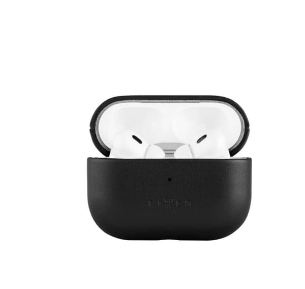 Fast, hörlursfodral med MagSafe-stöd, Apple AirPods Pro 2/Pro 2 (USB-C), svart, läder