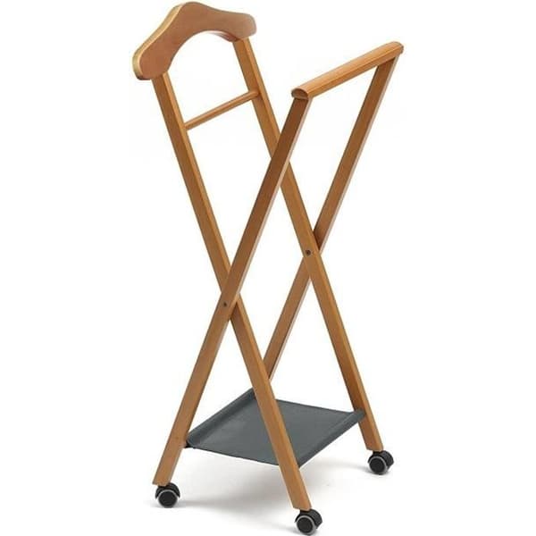 Arredamenti Italia AR_IT- 119 NELSON Fällbart Nattbord av Massivt Bokträ i Naturlig Färg 46 x 105 x 38 cm: Kök & Hem