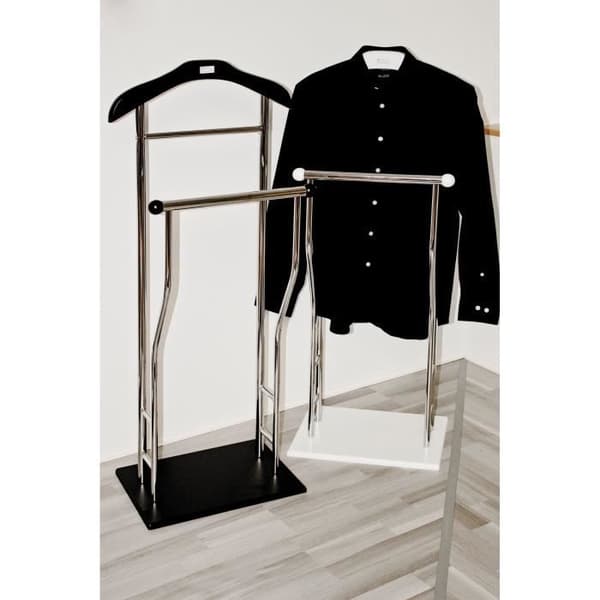 Valet de chambre - Raff - 45x110x30 cm - Krom och svart - Metall - MDF lackad