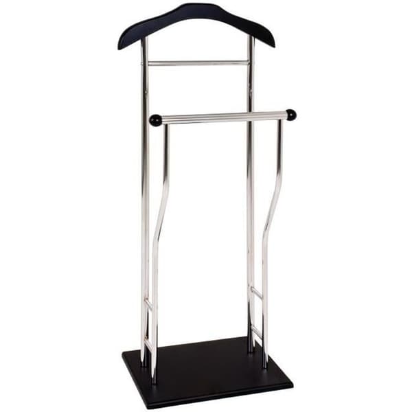 Valet de chambre - Raff - 45x110x30 cm - Krom och svart - Metall - MDF lackad