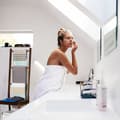 Miniatyrbild 3 av 6: Relaxdays Handdukshållare Bath Betjänad Sovrum Omklädningsstol Bambu 133x40x42cm, Mörkbrun