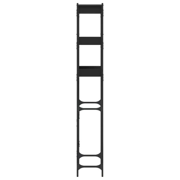 vaskemaskineskab 67x25x163 cm konstrueret træ sort