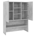 Miniatyrbillede 5 af 9: vaskemaskineskab 70,5x25,5x90 cm betongrå