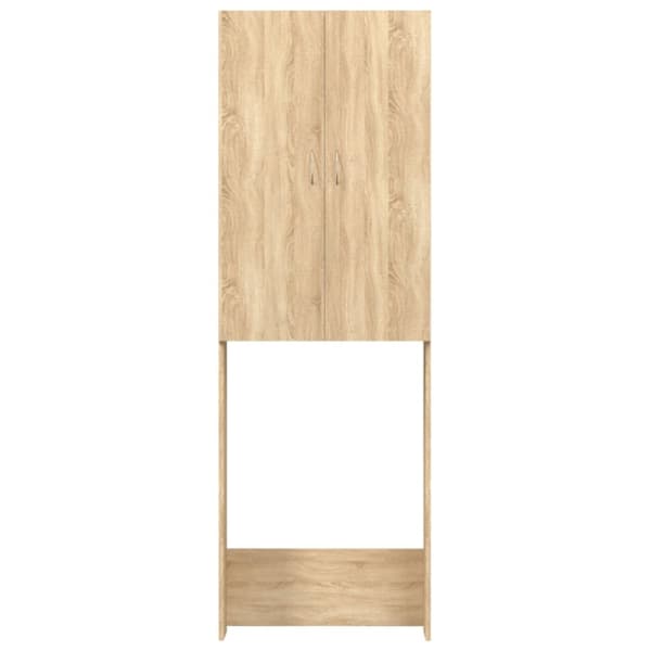 vaskemaskineskab 64x25,5x190 cm sonoma-eg