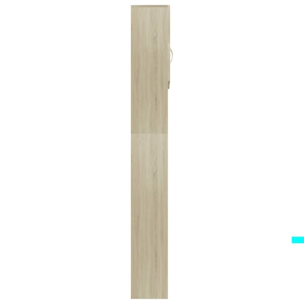 vaskemaskineskab 64x25,5x190 cm konstrueret træ Sonoma-eg