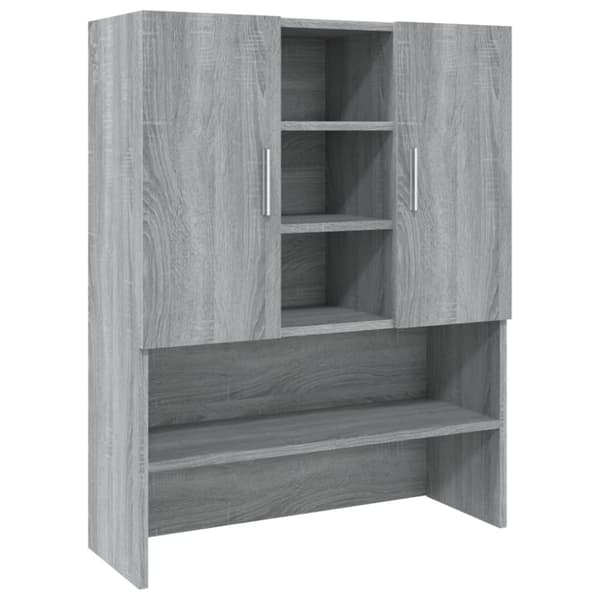 vaskemaskineskab 70,5x25,5x90 cm grå sonoma-eg