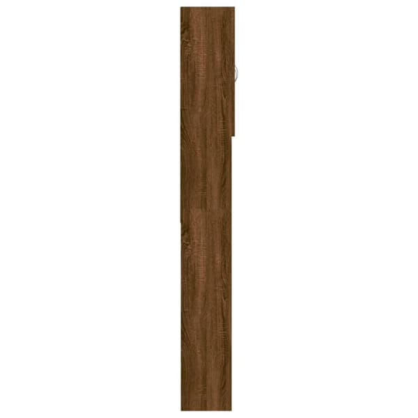 Tvättmaskinsskåp brun ek 64x25,5x190 cm