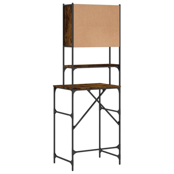 vaskemaskineskab 68x48,5x194 cm røget egetræsfarve