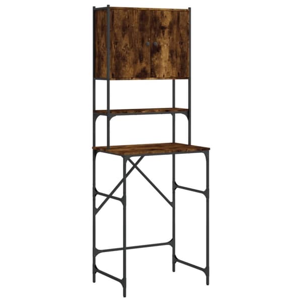 vaskemaskineskab 68x48,5x194 cm røget egetræsfarve