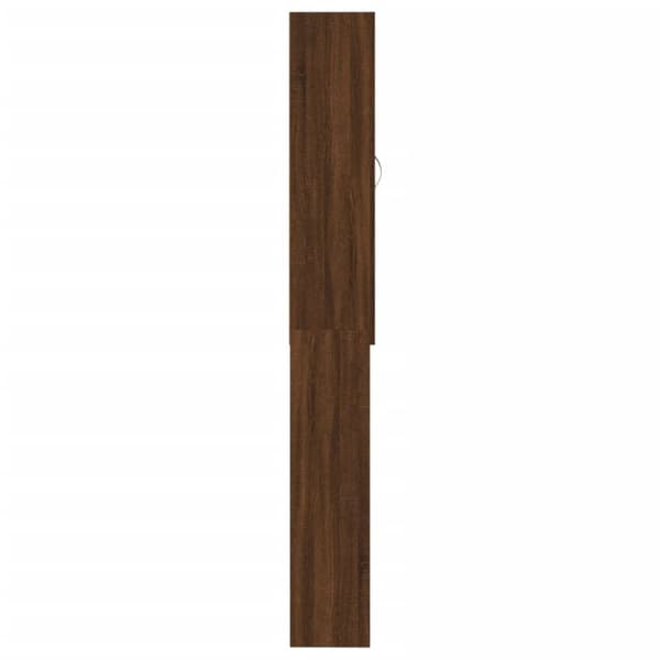 vaskemaskineskab 64x25,5x190 cm brun egetræsfarve