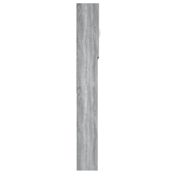 vaskemaskineskab 64x25,5x190 cm grå sonoma-eg