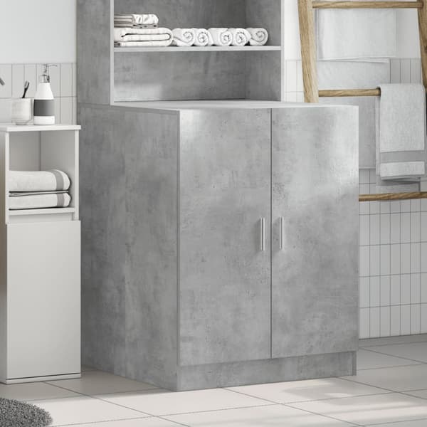 vaskemaskineskab 70,5x71,5x91,5 cm betongrå