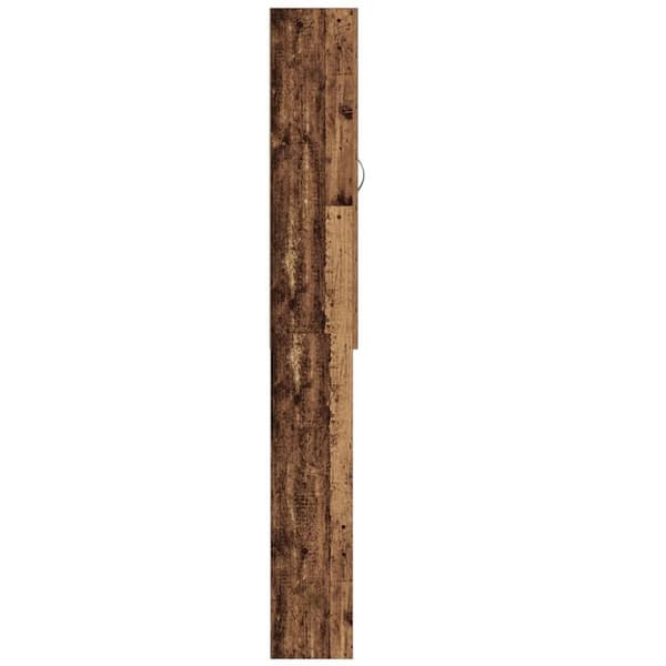 Tvättmaskinsskåp åldrat trä 64x25,5x190 cm