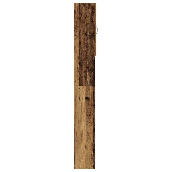 Tvättmaskinsskåp åldrat trä 64x25,5x190 cm