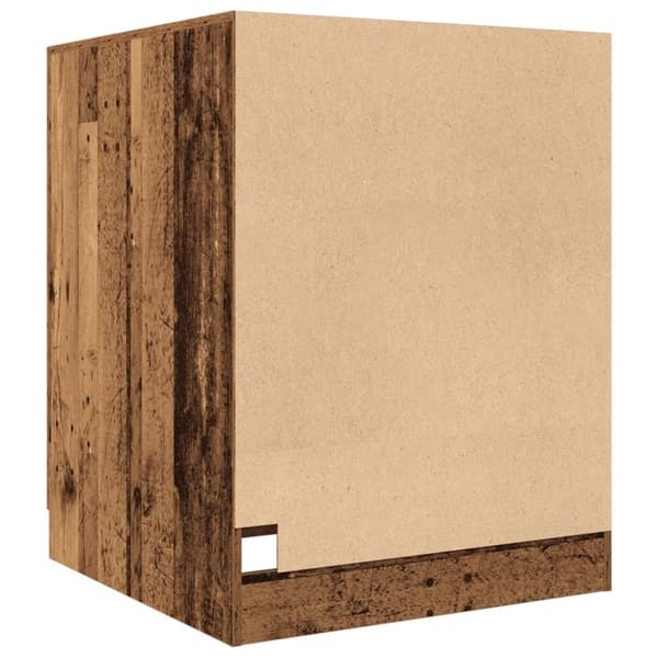 Tvättmaskinsskåp åldrat trä 70,5x71,5x91,5 cm