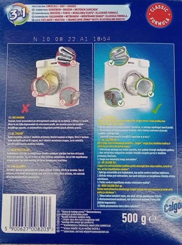 Calgon 4in1 tvättmaskinsavkalkningspulver 500g