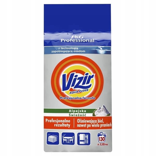 Vizir pulver 7,15 kg Alpine Fresh til hvidvin