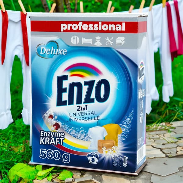 Enzo Pulver 560g til hvid/universal