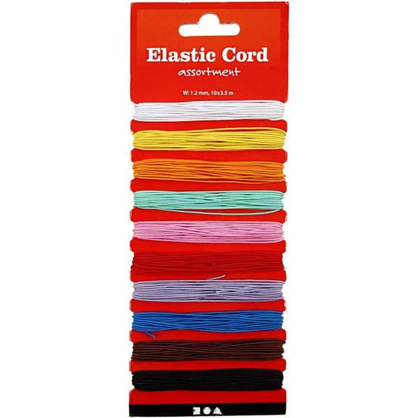 Elastisk smykketråd, tykkelse 1 mm, 10x3.50 m/ 1 pk.