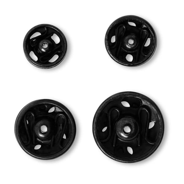 Trykknapper 6–11 mm sort. Sorte 20 stk. Prym