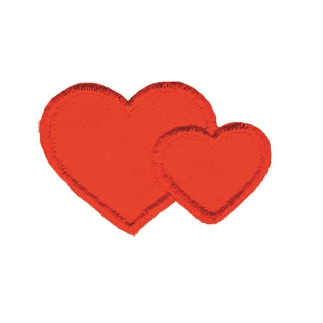 Applikation Hjärta 2,5 x 4 cm Trend-Tex