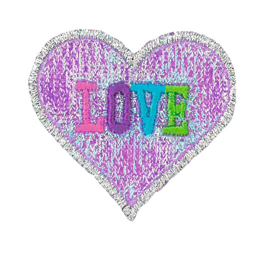 Applikation Hjärta 3,2 x 3,6 cm Trend-Tex