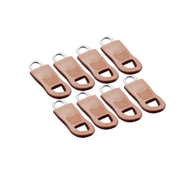 Löpare till Dragkedja, 8-pack, 25 mm - Brun