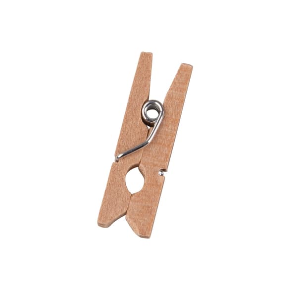 100-Pack - Mini Klädnypor Trä - (2.5 cm)