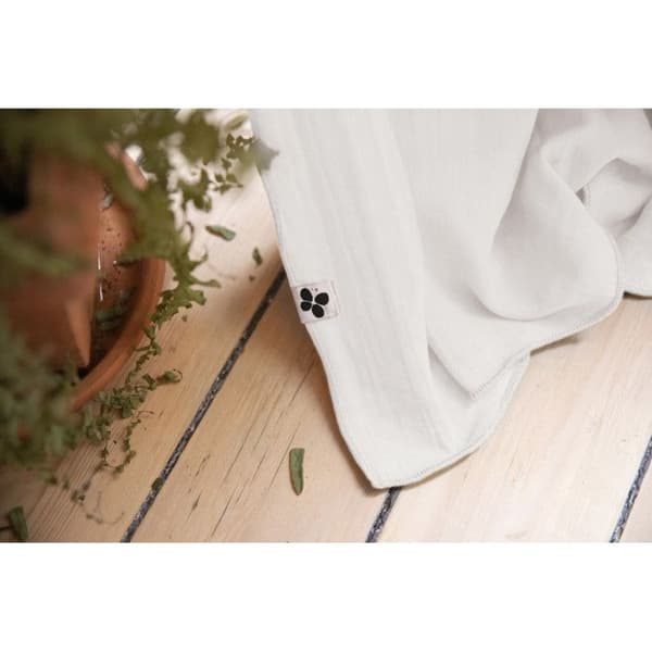 Set med 2 justerbara gardiner + 8 klämringar "Gaîa" 140 x 300 cm "Cotton Gauze" - Gaïa Chantilly