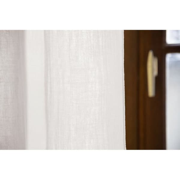 Set med 2 justerbara gardiner + 8 klämringar "Gaîa" 140 x 300 cm "Cotton Gauze" - Gaïa Chantilly